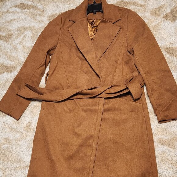Ladiyo Women's Classic Belted Coat - Picture 1 of 5